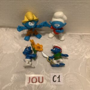 Lot 4 schtroumpfs JOU.C1