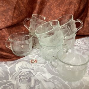 Lot de 8 grandes tasses transparentes dej.c4