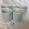 Lot de 5 tasses a café simples blanches dej.c6