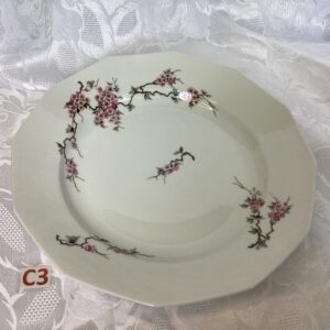 Grande assiette porcelaine limoges fleurs pommier Cui.c3
