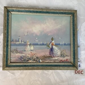 Lot de trois peintures à l’huile bord de mer dec.c6
