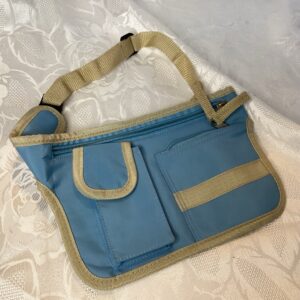 Pochette de taille en tissu bleu