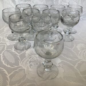 Lots de 4 ou 3 petits verres à bulles ver.c8