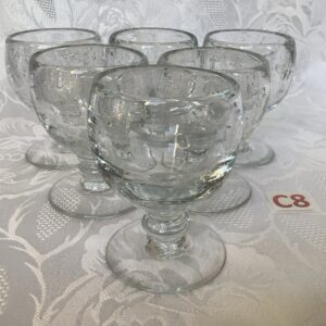 Lots de trois petits verres à bulles ver.c8