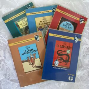 Lot de 5 dvd tintin