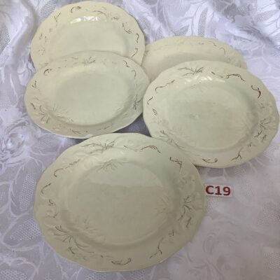 Lot Assiettes vintage terre de fer Cui c.19