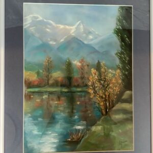 Moyen tableau paysage montagneux dec.in