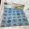 Tapis de bain motifs bleus neuf