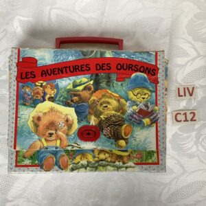 Lot de 4 livres Les aventures des oursons avec la boîte liv.c12