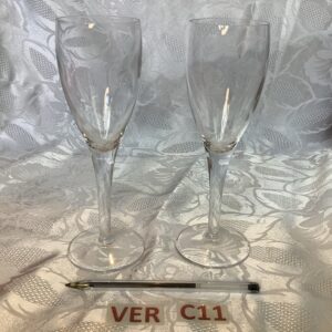 Lot de 2 flûtes en verre ver.c11
