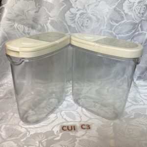 Lot de deux boîtes plastique stockage cuisine Cui.c3