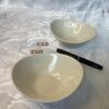 Lot de deux petites coupelles dessert ovales blanches Cui.c13