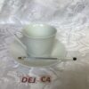 Grande tasse en porcelaine blanche et sa soucoupe dej.c4