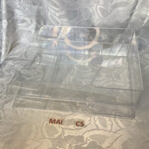 Lot de 2 bacs à courrier en plastique transparent mai.c5