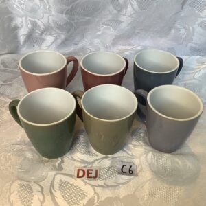 Lot de 6 tasses colorées dej.c6