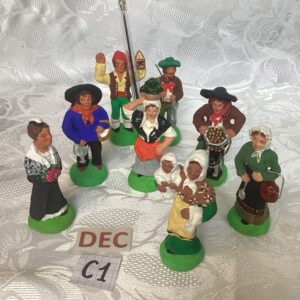 Lot de 8 santons de noel dec.c1