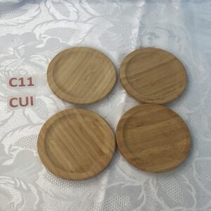 Lot de quatre dessous de verres bambou Cui.c11