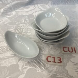 Lot de 5 verrines rondes blanches Cui.c13