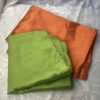 Lot de 3 housses coussin orange et vert lin.c1