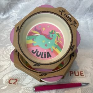 Lot de deux assiettes neuves  Bébé licorne pue.c2