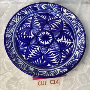 Plat de service motifs bleus Cui.c14
