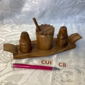 Service sel poivre moutarde en Olivier massif Cui.c8