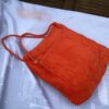 Drap de bain convertible sac de plage orange lin.c1