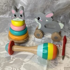 Lot de jouets premier âge bois JOU.c1