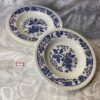 Lot de 5 assiettes vintage motif bleu Cui.c11