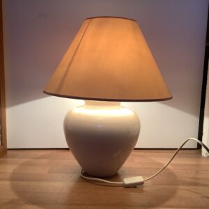 Lampe d’ambiance verni craquelé beige crème mai.in