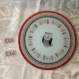 Dessous de plat rond hibou coloré cui.c16