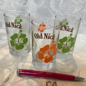 Lot de 3 petits verres à punch old nick ver.c4