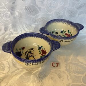Lot de deux bols « bretons » Maurice et Ginette dej.c7