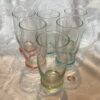 Lot de 6 grands verres hauts cercle coloré ver.c2
