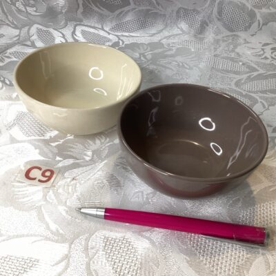 Lot de deux raviers crème et café Cui.c9