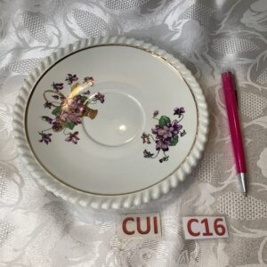 Petite assiette déco violettes Cui.c16