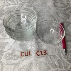 Lot de 6 coupelles en verre cui.c13