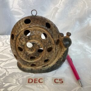 Photophore à suspendre Escargot en terre cuite dec.c5