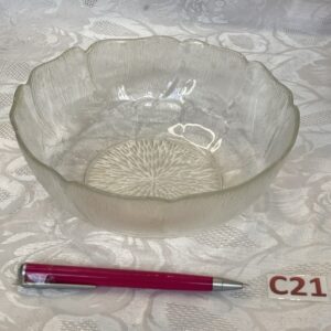 Saladier verre pressé fleur Cui.c21
