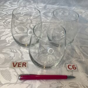 Lot de 3 verres à eau arrondis ver.c6