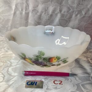 Saladier vintage Arcopal motif fruit Cui.c2