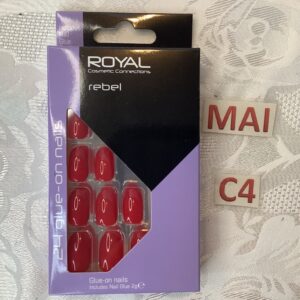 2 paquets de Faux ongles rose et rouge mai.c4