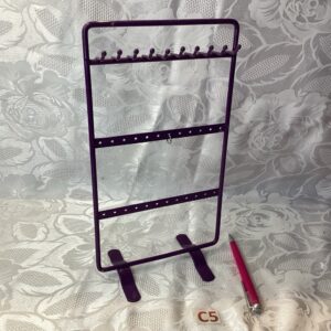 Porte bijoux boucles métal violet mai.c5