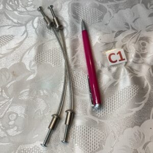 Lot de deux poignées style câble métal bri.c1