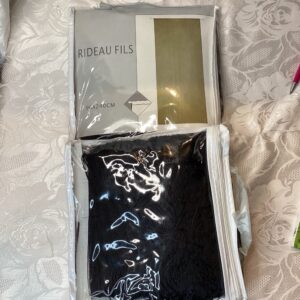 Rideaux de fils noirs neufs lin.c1