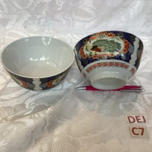 Lot de deux petits bols à céréales asiatique motif paon dej.c7