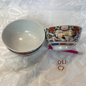 Lot de trois bols asiatiques motif oiseau dejc7