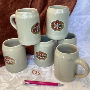 Lot de 6 demi pintes en grès mutzig ver.c15