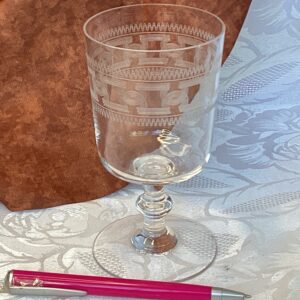 Verre gravé vintage ver.c15