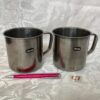 Lot de 2 grands mugs en métal cui.c7
